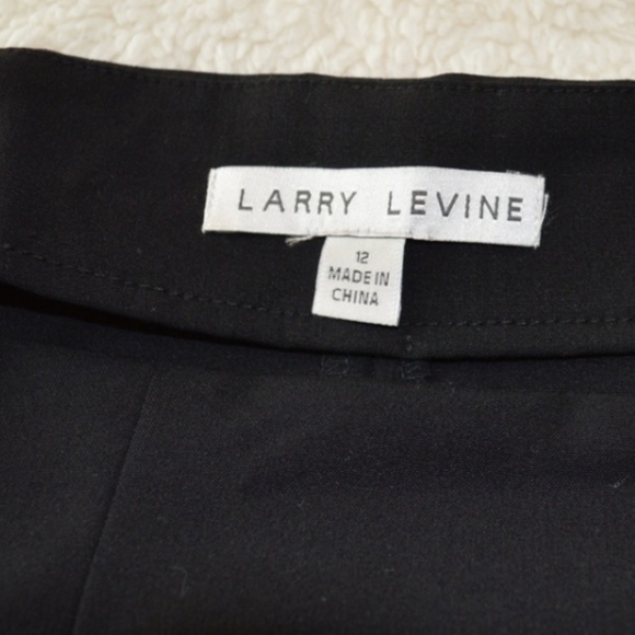 Larry Levine Black Pencil Skirt Sz 12 - Picture 3 of 4